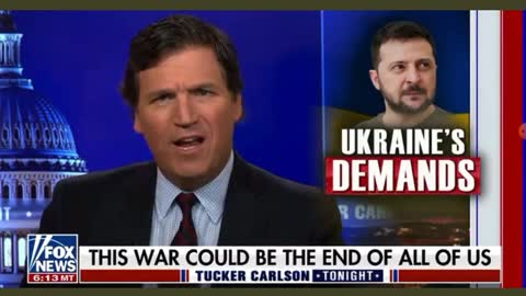 Tucker Carlson joking about president Zelensky