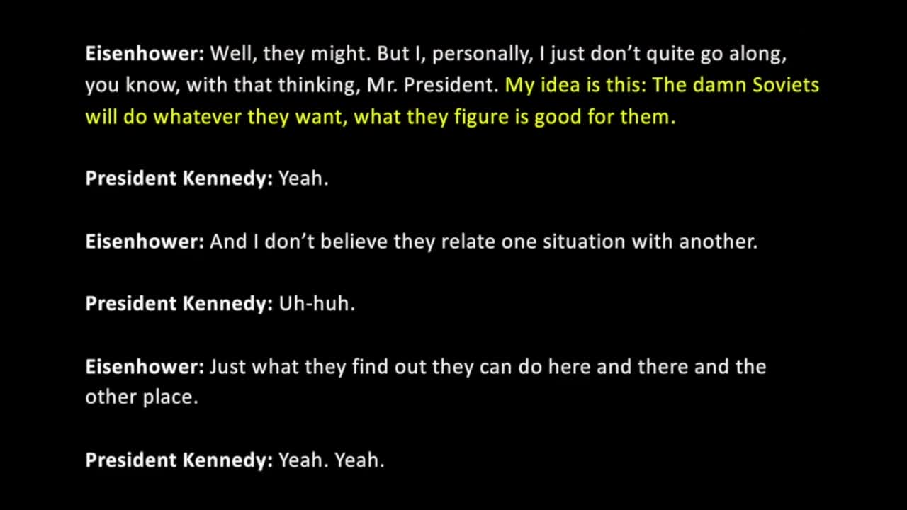 Oct. 22, 1962 - Recorded Phone Call Between JFK and Eisenhower During Cuban Missile Crisis