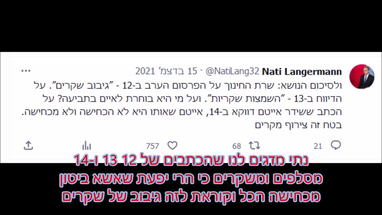 נתי לנגרמן מציג אנשי החדשות משקרים לציבור ולא שומרים על אתיקה עיתונאית