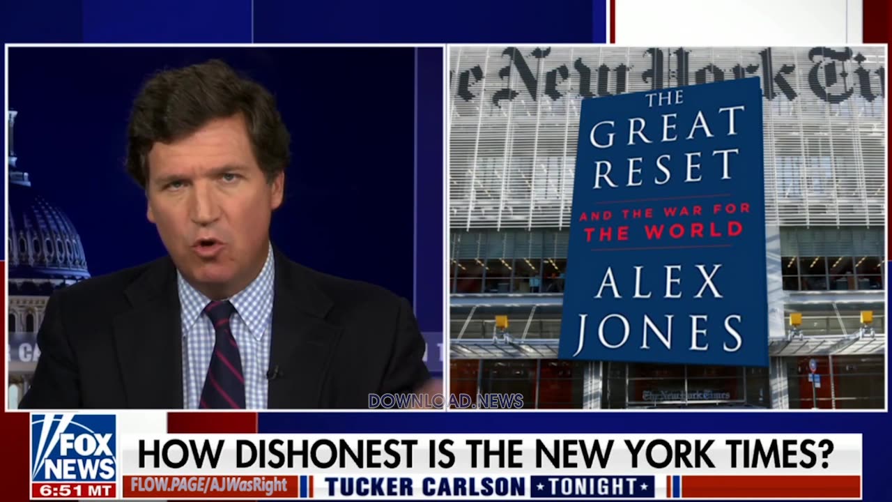 Tucker Carlson: The New York Times Lied About Alex Jones Book - 9/12/22