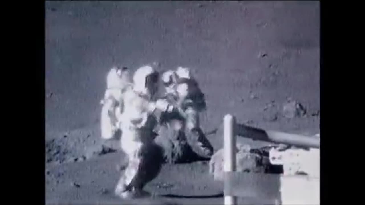 Astronaut falling on moon