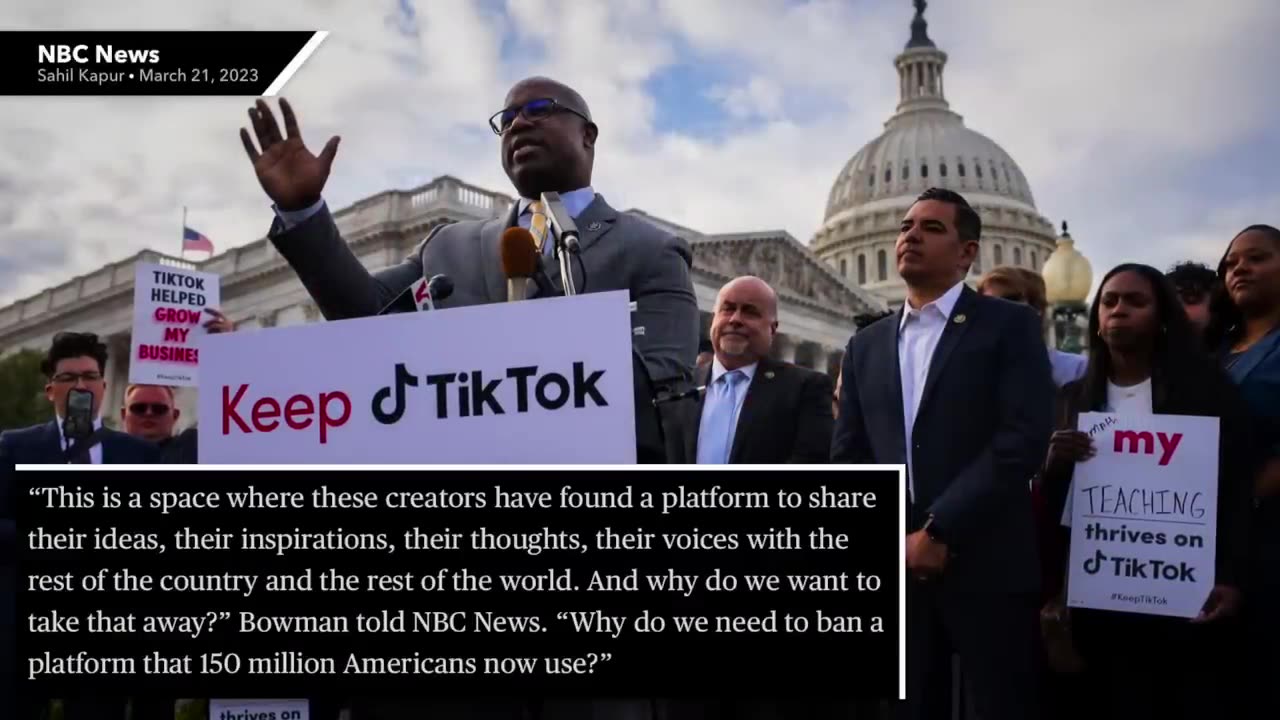 Against a TikTok Ban, Condemns “Fear-mongering” Over the App !!!!!!!