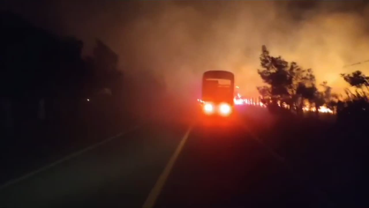 Incendio forestal en el municipio de Los Santos