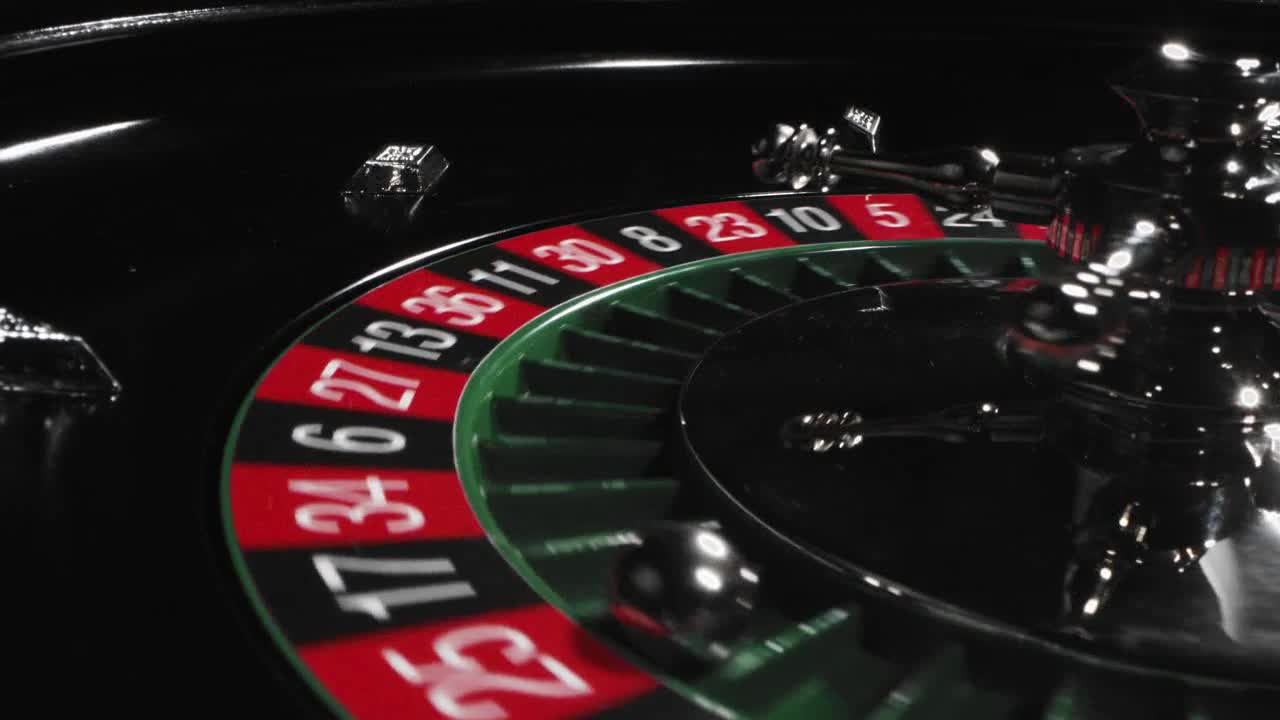 Tracking Shot of a Roulette Spinning