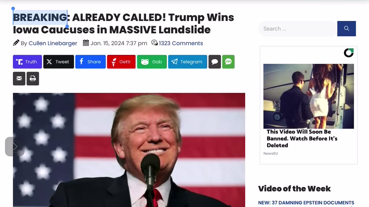 BREAKING: ALREADY CALLED! Trump Wins Iowa Caucuses in MASSIVE Landslide