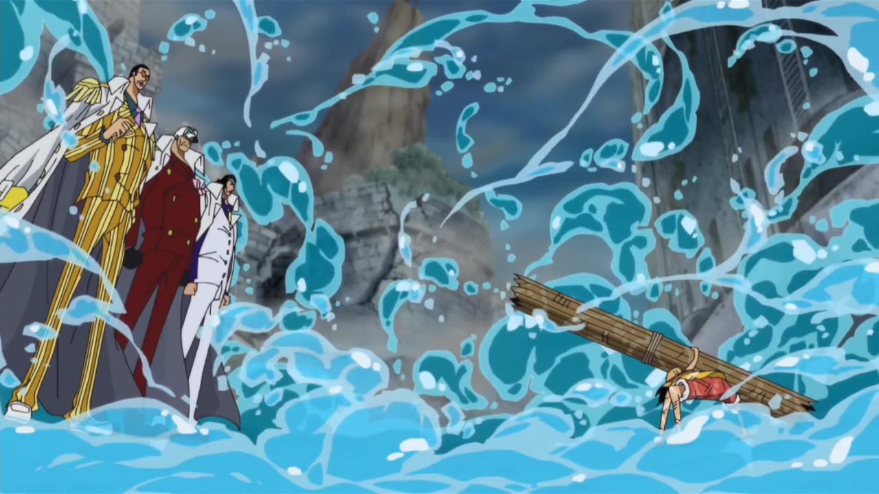 Luffy entry at marineford