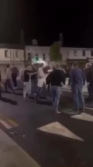Ireland that locals fought off a group of migrants harassing women in the town