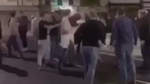 Ireland that locals fought off a group of migrants harassing women in the town