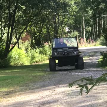 Jessica driving the Argo!