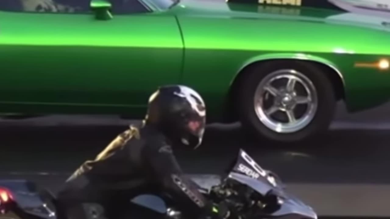 H2R Kawasaki Vs Mucle Car