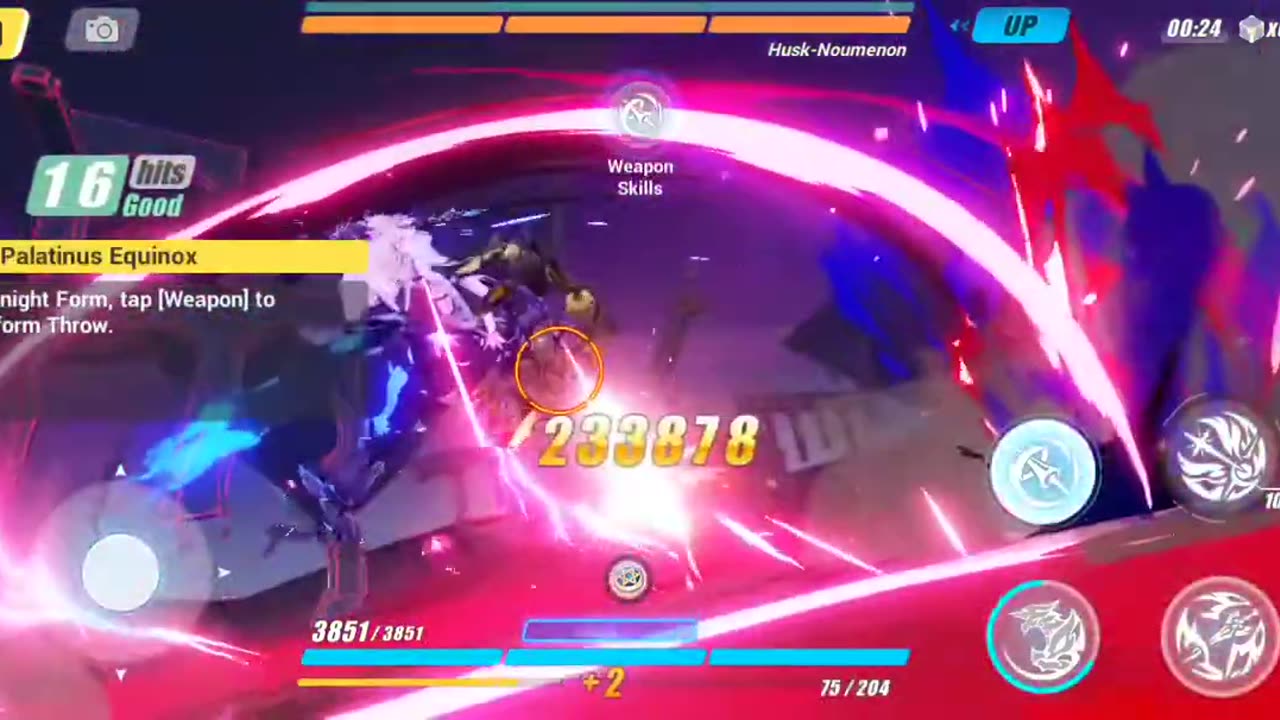 Honkai Impact 3rd - Palatinus Equinox Evasion & Weapons Tutorial Gameplay