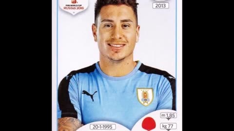 PANINI STICKERS URUGUAY TEAM WORLD CUP 2018