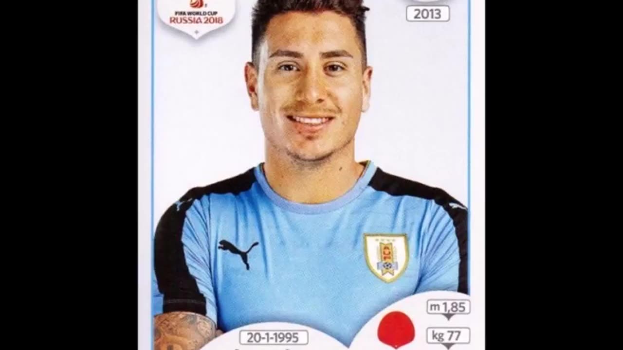 PANINI STICKERS URUGUAY TEAM WORLD CUP 2018