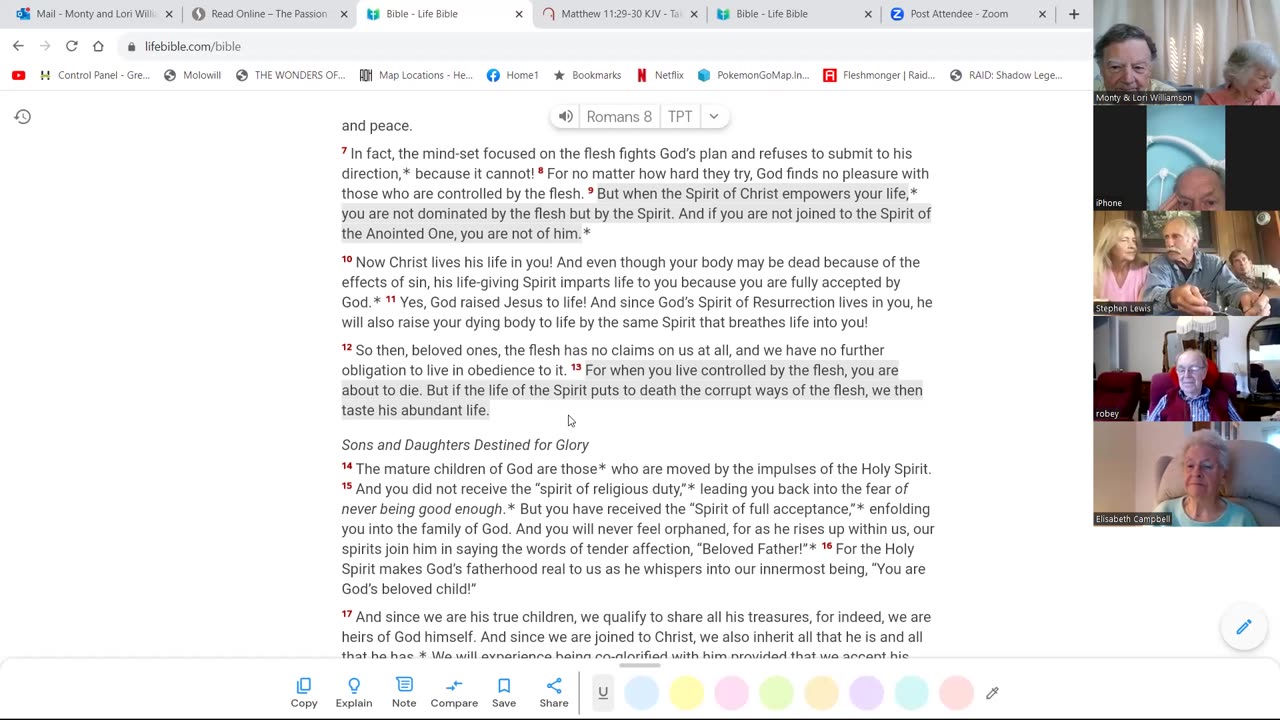 Zoom Prayer and Share Meeting - Aug.02/2023