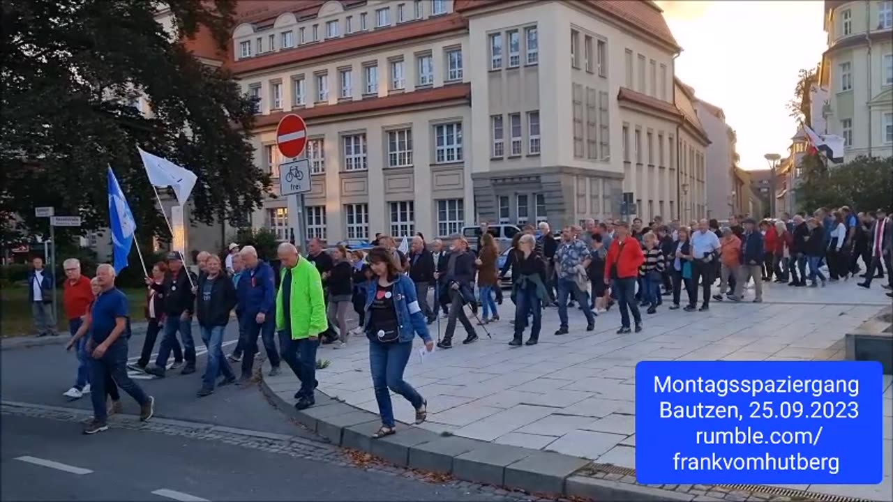 MONTAGSPAZIERGANG - BAUTZEN, 25 09 2023, 138. MAHNWACHE 🕊 - Start und Ankunft