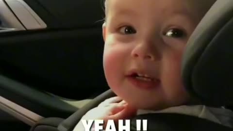 Cute baby reaction