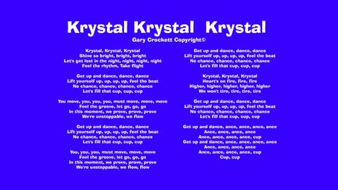 Krystal Krystal Krystal Song