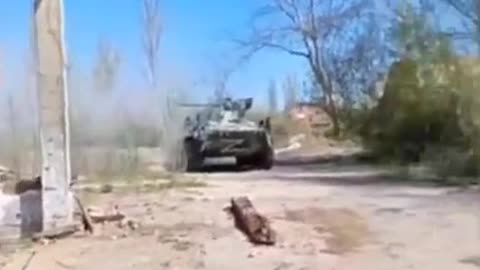 Special Operation Russian amor car fight up on Ukrainian positions