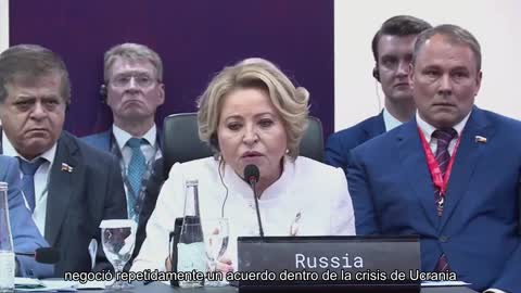 Jefe de la Federación Rusa Valentina Matvienko hizo propaganda a la delegación de Ucrania en la cum