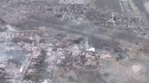 Artillery of the Ukrainian patrol police fires at the location of russian troops.