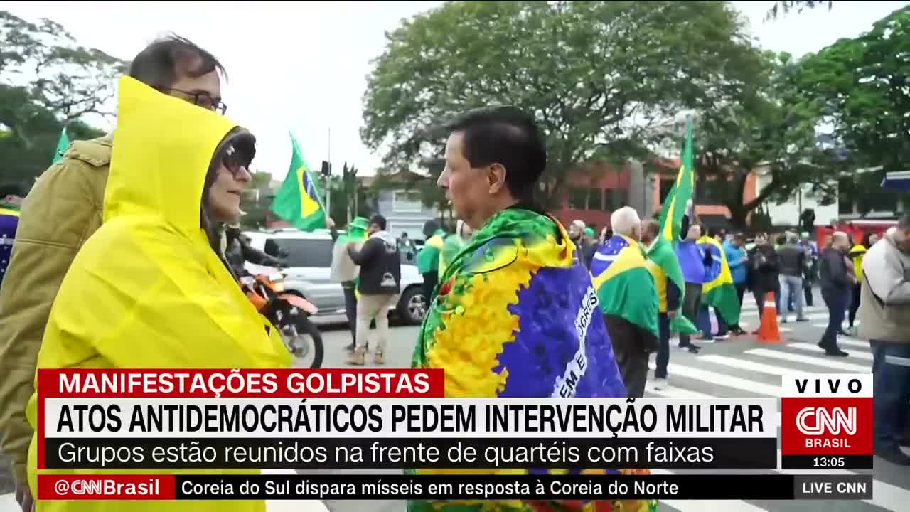 Manifestação golpista: Atos antidemocráticos pedem intervenção militar | LIVE CNN