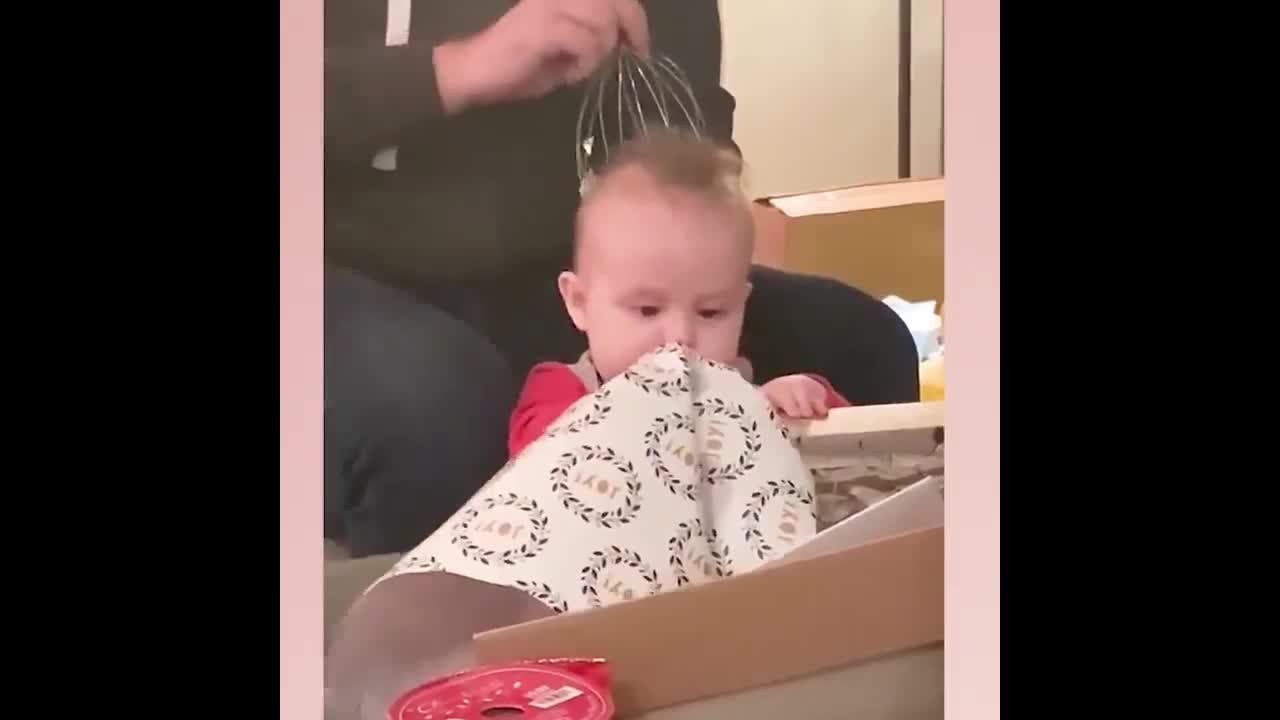 A fun time to give a baby a massage