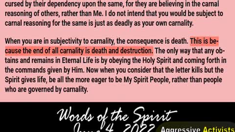 Words of the Spirit. June 4 2022