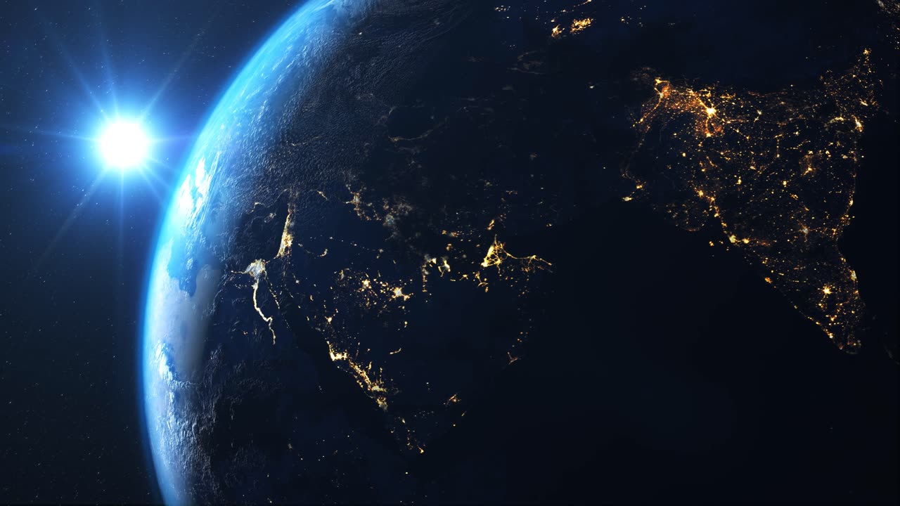 Earth from Space at night