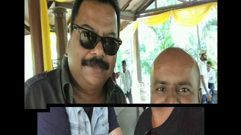 Sagar with film celebrity.