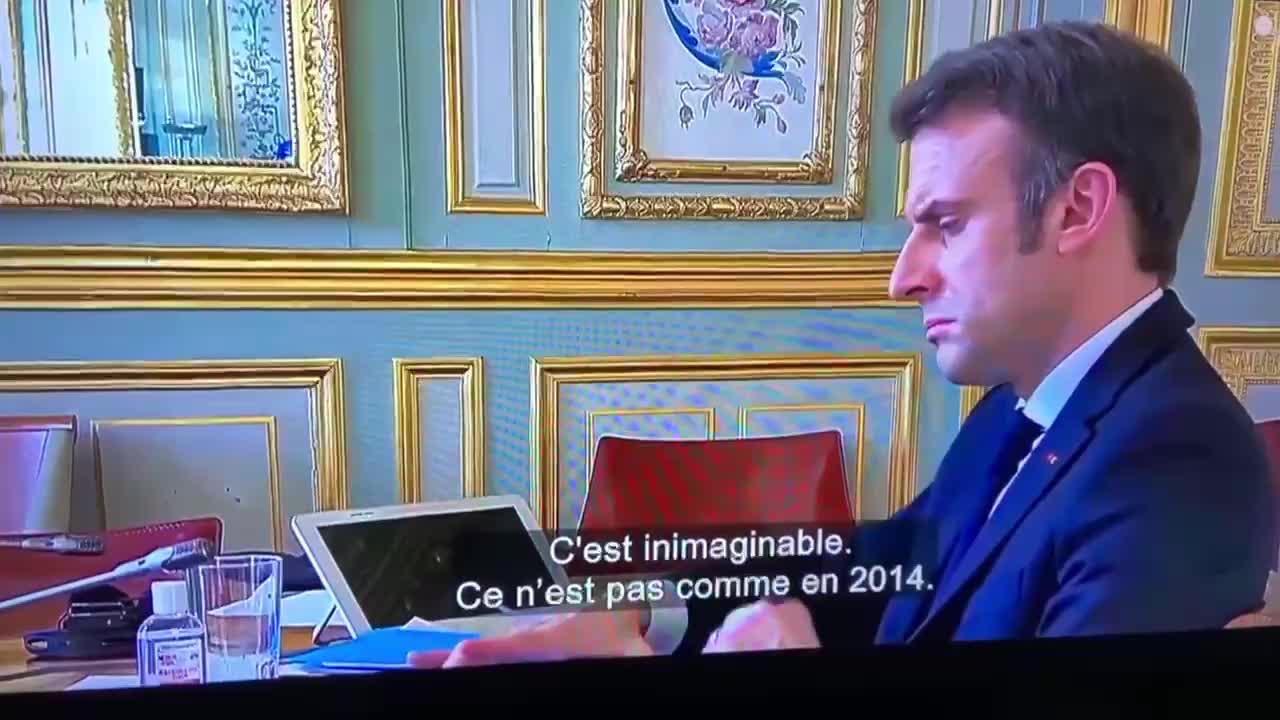 Volodymyr Zelensky telling Emmanuel Macron that full-scale Russia's war against Ukraine