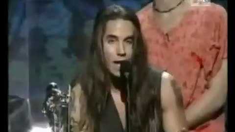 Anthony Kiedis Thanking Satan At An Award Show
