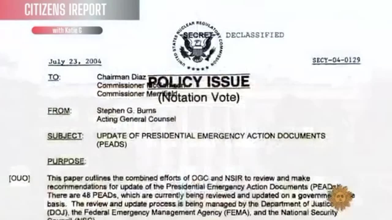 PEADs | Presidential Emergency Action Documents | Devolved