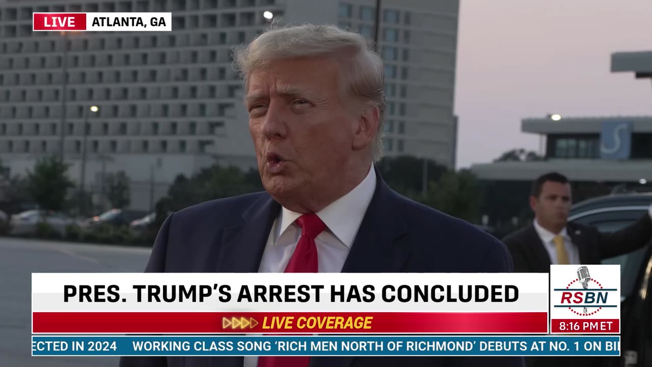 President Donald J. Trump Comments on His 4th Arrest in Atlanta, GA 8/24/23
