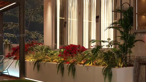 Morden house siting area open parking