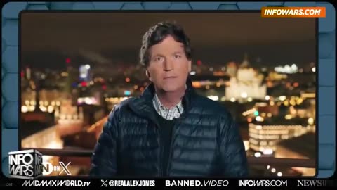 TUCKER CARLSON SENDS ALEX JONES MESSAGE FROM RUSSIA