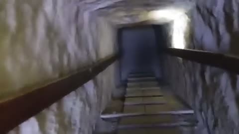 A look inside one of the Giza Pyramids in Egypt.