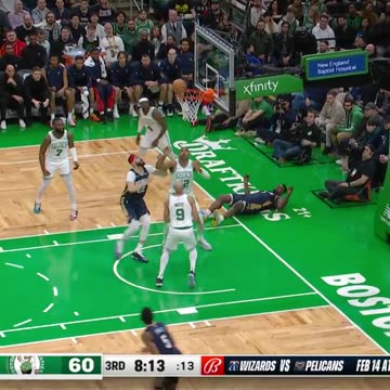NBA - Zion goes HIGH off the glass and gets the roll! Pelicans-Celtics
