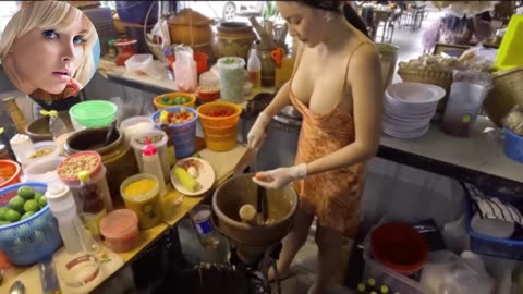 Beautiful lady cooking