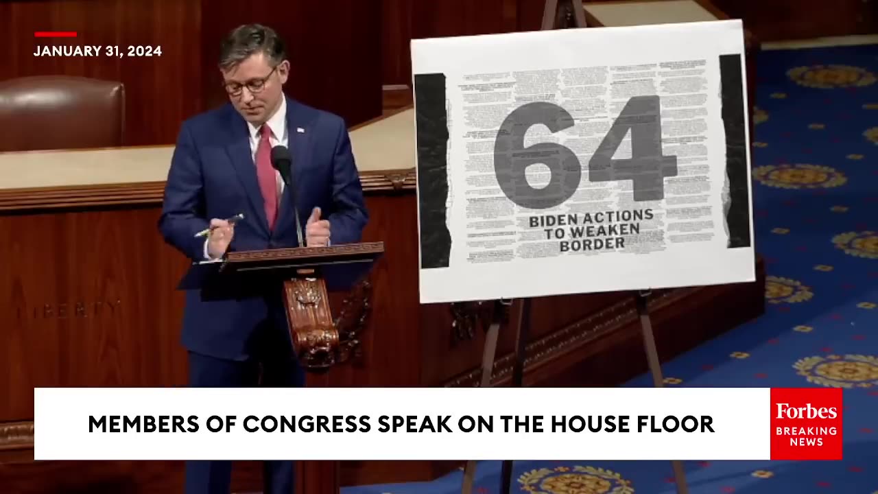 BREAKING Speaker Johnson Eviscerates President Biden's Border Policy