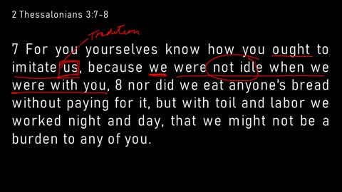 2 Thessalonians 3:6-18 // Christian! Get A Job!