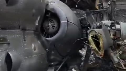 Downed Russian helicopter
