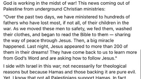 🎇 Miracle 🎇 200 Hundred Muslim Men in Gaza Convert to Christianity After Seeing Jesus