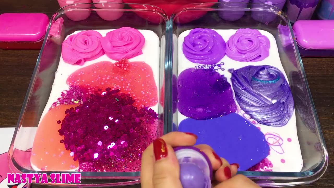 PINK VS PURPLE MIXING RANDOM TO GLOSSY