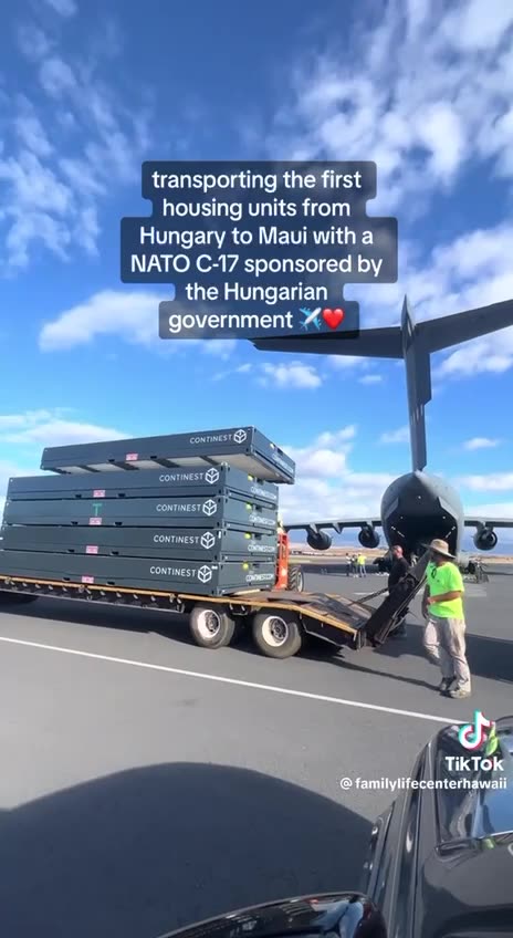 Housing units transported to Maui from Hungary