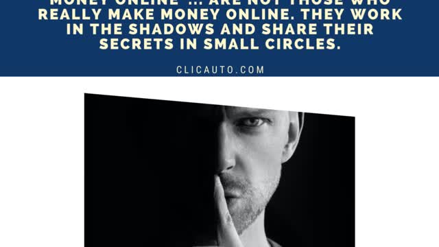 PEOPLE WHO GIVE "METHODS TO EARN MONEY ONLINE"... ARE NOT THOSE WHO REALLY MAKE MONEY ONLINE.