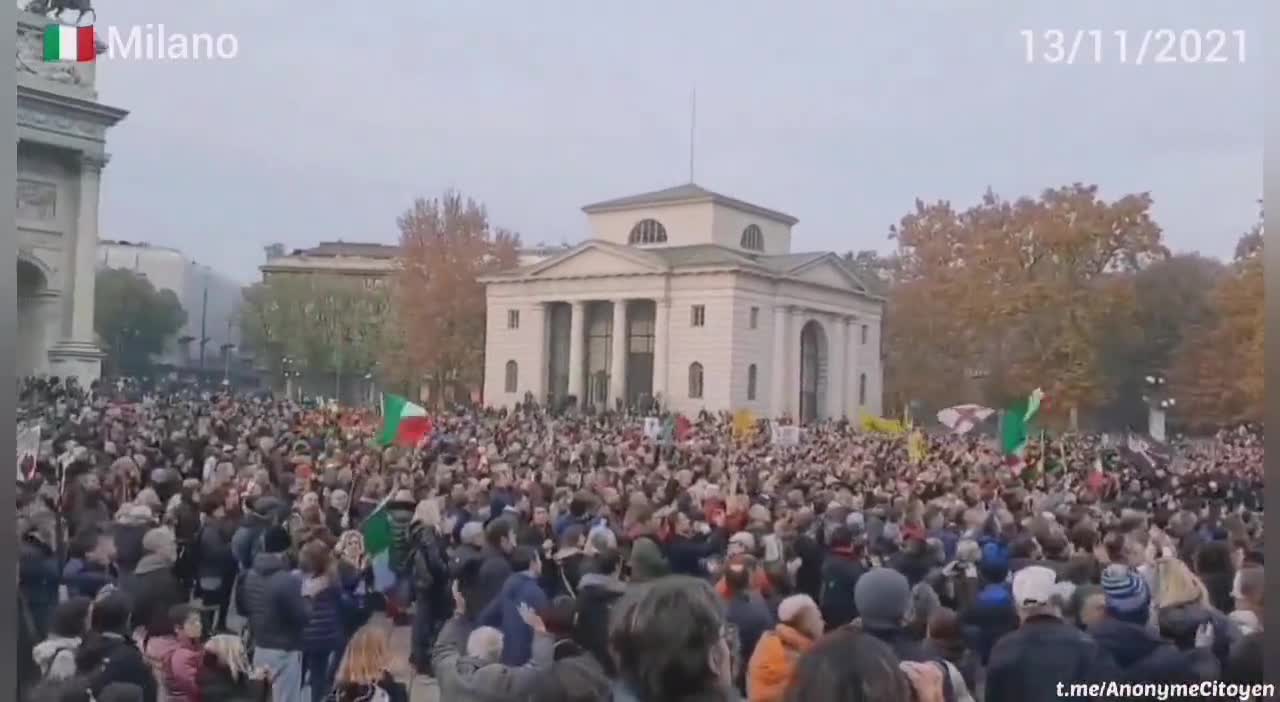 Italy Protests Against J4b Mandates - November 13th 2021