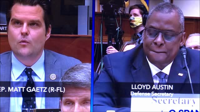 Matt Gaetz Rips Biden’s Woke Sec Def to Pieces
