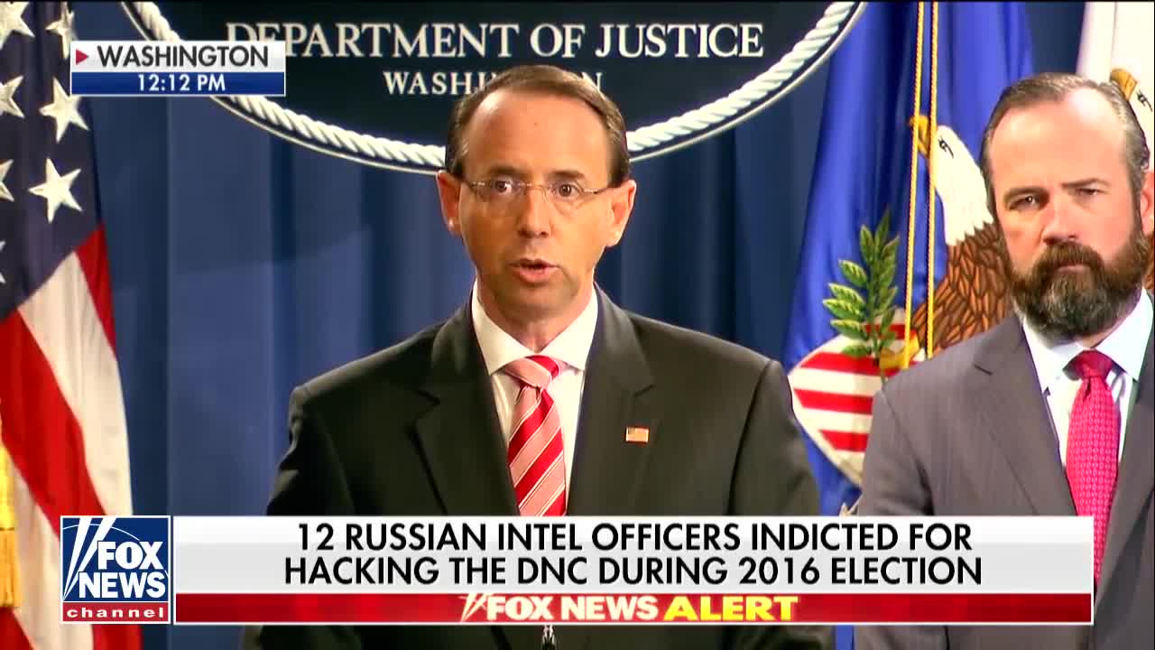 Fox News Insider: Snippet Of Rosenstein Indictment Announcement