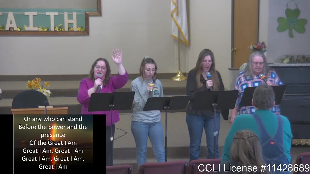 Moose Creek Baptist Church sings “The Great I Am“ During Service 3-13-2022