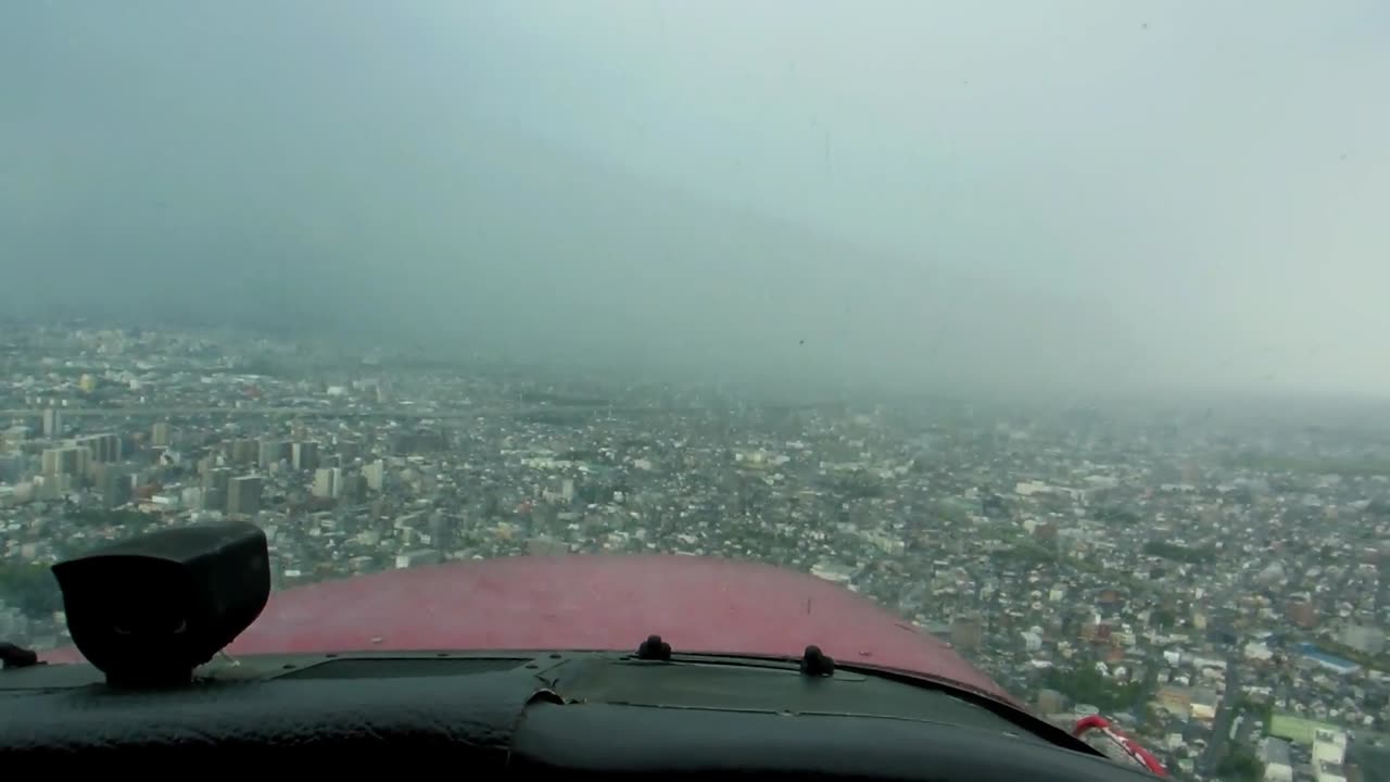 Racing a Lightening Storm 1,000ft Over Japan